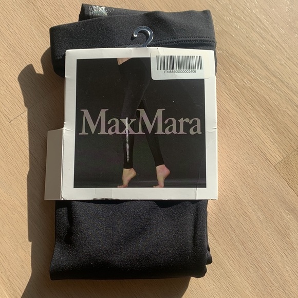 MaxMara Pants - NEW MAX MARA  Black Signature Hosiery Leggings size S